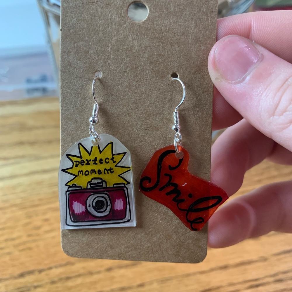 🧩 3 for $30🧵HANDMADE Camera Earrings🧵